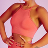 Hauts de sport pour femmes pour l'entraînement de yoga, fitness, course athlétique, personnaliser, gilet de gymnastique de grande taille, hauts à dos croisé