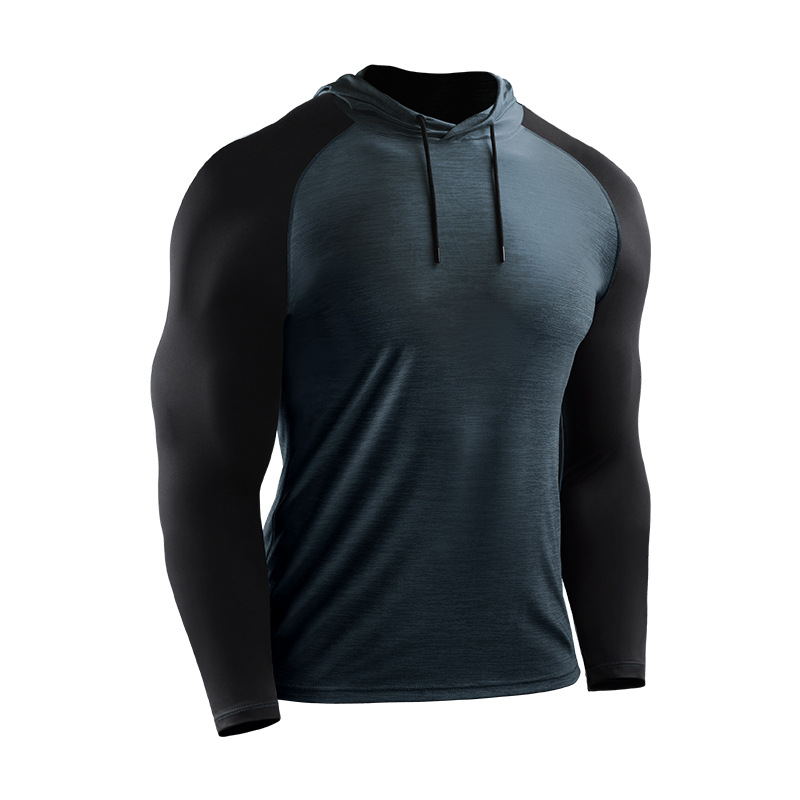 Vêtements de sport à capuche à manches longues Sports pour hommes Vêtements à séchage rapide Running Basketball Vêtements d'entraînement élastiques