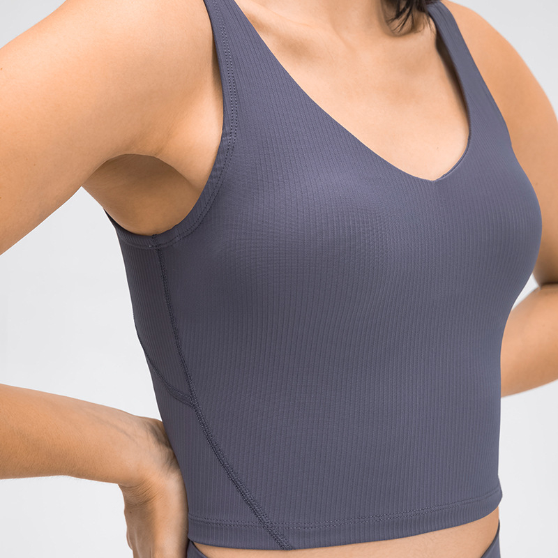 Hauts de sport pour femmes pour l'entraînement de yoga Fitness Athletic Personnalisez les soutiens-gorge de gymnastique sans couture pour les vêtements pour femmes