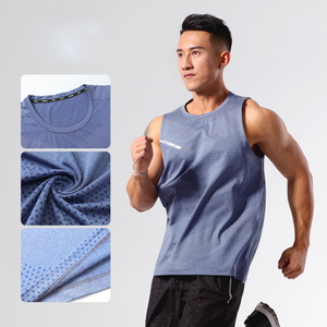 Personnaliser Basketball running t-shirt à séchage rapide sans manches gilet de sport costume d'entraînement musculaire pour hommes Grand