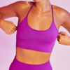 Les femmes personnalisent l'entraînement sans couture Gym Sexy Spaghetti Strap Running Athletic Fitness Cross Back Sport Yoga Bras