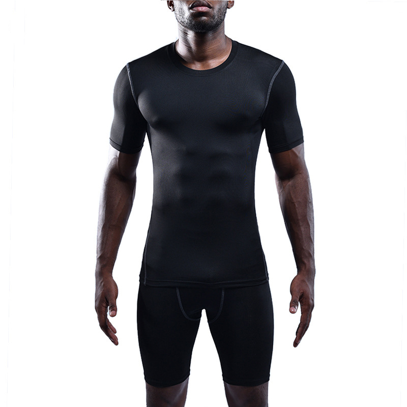 Vêtements d'entraînement respirants pour hommes Collants Sports Running T-shirts à manches courtes Sweatshirts Vêtements d'entraîneur de gym