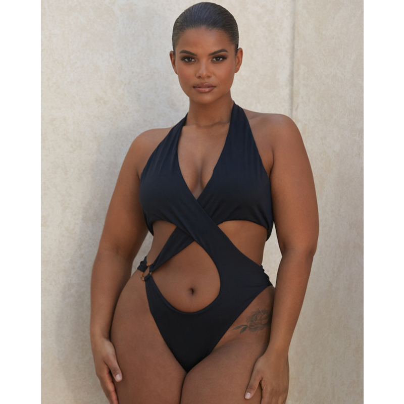 Costumes pour femmes Maillots de bain One Piece Plus Size Tummy Control Back Cross Maillot de bain sexy personnalisé