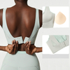 Hauts de sport pour femmes pour l'entraînement de yoga Fitness Athletic Personnaliser Gilet de gymnastique de grande taille Soutiens-gorge de sport à dos ouvert