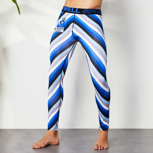 Collants de sport pour hommes Fashion Color Striped Yoga Vêtements d'entraînement Commerce extérieur Leggings longs pour hommes Vente en gros