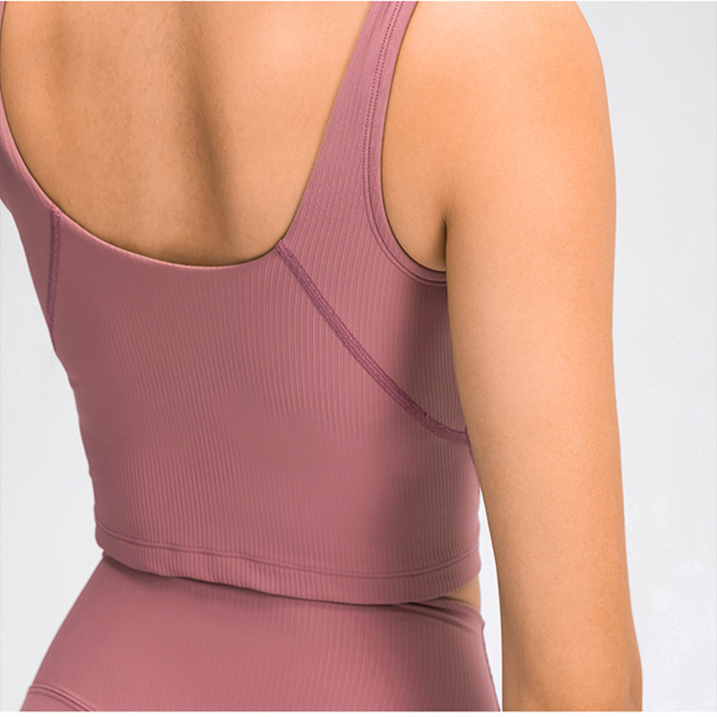 Hauts de sport pour femmes pour l'entraînement de yoga Fitness Athletic Personnalisez les soutiens-gorge de gymnastique sans couture pour les vêtements pour femmes