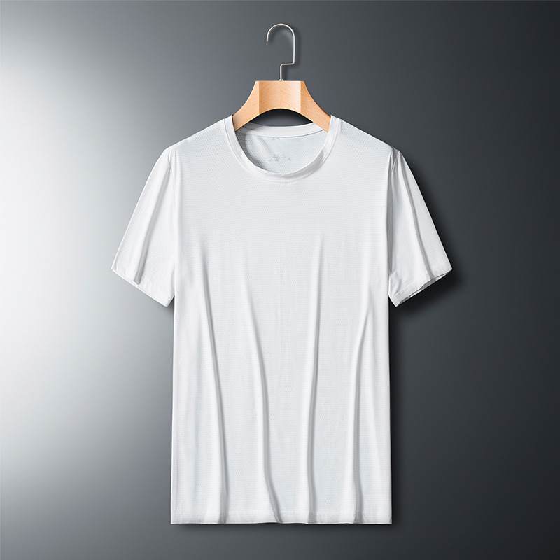 2021 NewIce Silk Mesh T-shirt à manches courtes T-shirt à manches courtes ultra-mince à séchage rapide pour hommes pour hommes