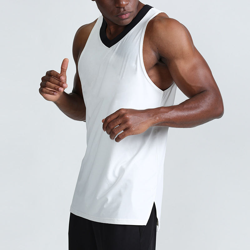 Vente directe d'usine nouveau gilet de sport hommes costume de basket-ball extérieur Fitness gilet à séchage rapide